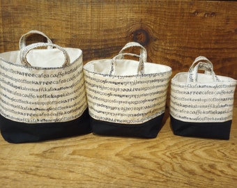 Set of 3 Nesting Fabric Baskets