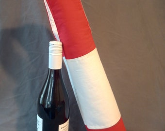 Red and White Wine Bottle Bag