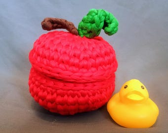 Crocheted Apple Bowl