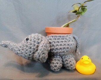 Gray Elephant Planter