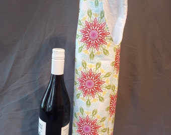 Red Snowflake Wine Bottle Bag