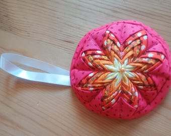 Folded Star Ornament Pink & Orange