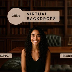 Law Office Zoom Background: Bookshelf & Study Style (Digital Download 3-Pack-HD-Blurred-UltraHD)