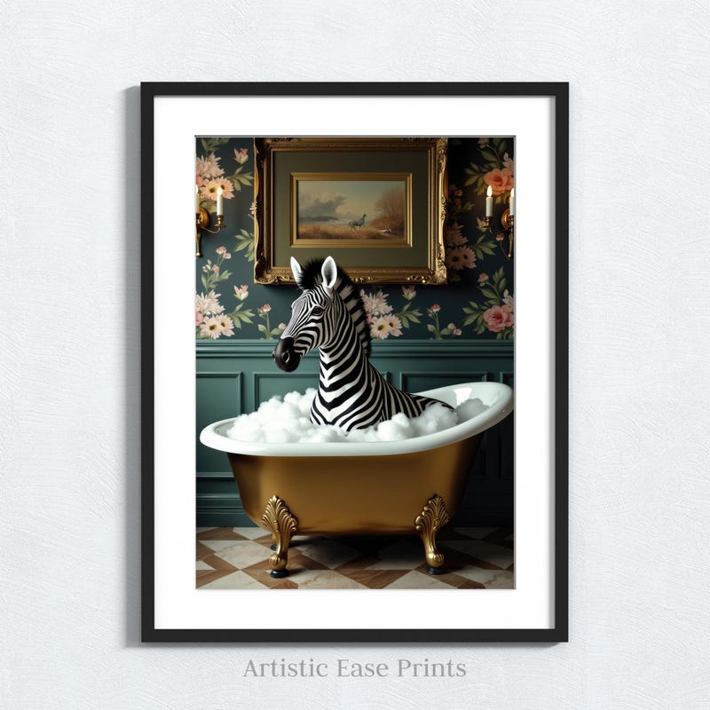 Animal Bathroom Art - Etsy