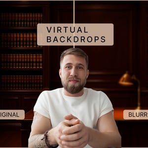Law Office Zoom Background: Bookshelf & Study Style (Instant Download)