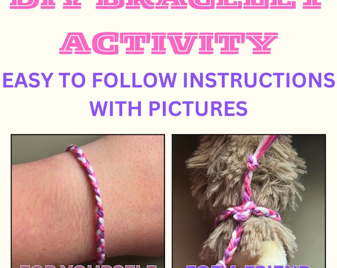 Kid Bracelets Tutorial DIY Braided Bracelet Tutorial for Kids, Cute Craft for Children, Girls ...