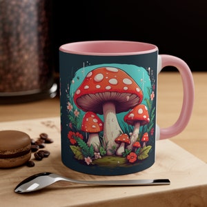 Niedliche Pilzfamilie Kaffeetasse