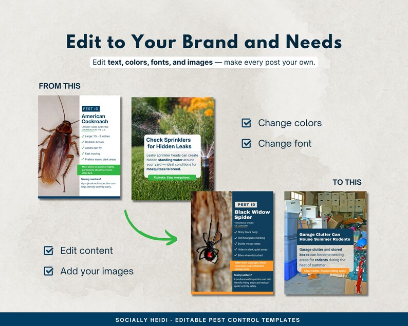 Pest Control Post Examples June Pest Control Social Media Templates, Edit in Canva, Pest Control ...