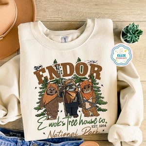 Vintage Endor Ewok's tree house Co. National Park  Shirt, Endor Star Wars vintage retro shirt, Galaxy's Edge Hollywood Studios Family Shirts