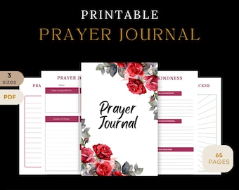 Prayer Journal | Bible Study | Gratitude Journal | Digital Planner | PDF | Daily Prayer Printable Planner | Prayer Cards |Devotional Planner