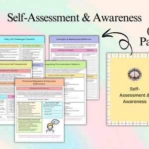 Dysfunction Worksheet Executive Dysfunction Workbook | ADHD & Anxiety Planner | Organization ...