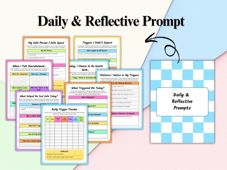 Trigger Journal Printable | Emotional Awareness Workbook | Mental ...