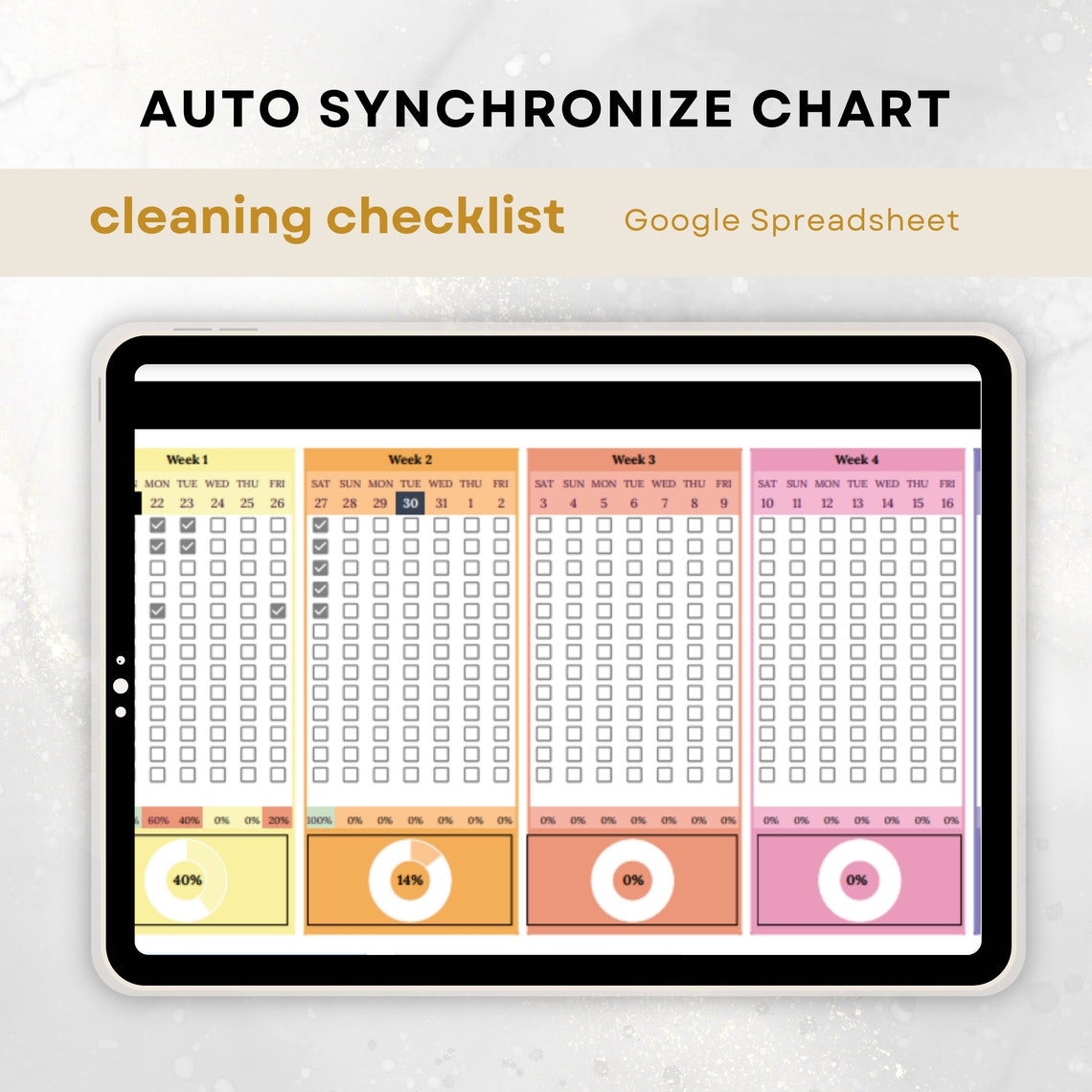 Cleaning Checklist Spreadsheet Template for Google Sheets, Cleaning ...