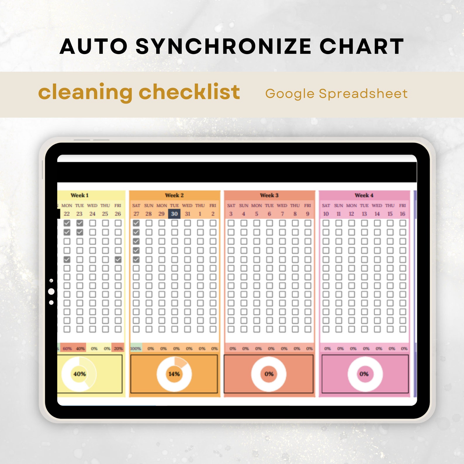 Cleaning Checklist Spreadsheet Template for Google Sheets, Cleaning ...