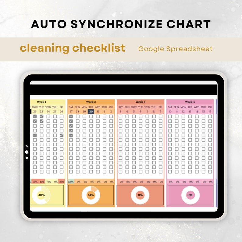 Cleaning Checklist Spreadsheet Template for Google Sheets, Cleaning ...