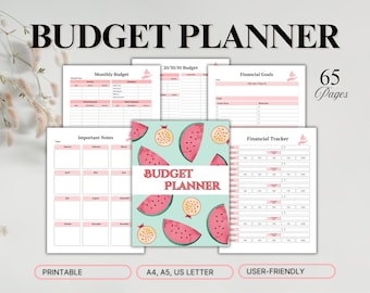 Budget Planner Printable, Budget Planner Printable, Savings Tracker, Bill Tracker, Income, Expenses, Bill, Debt, Spending Trackers, PDF
