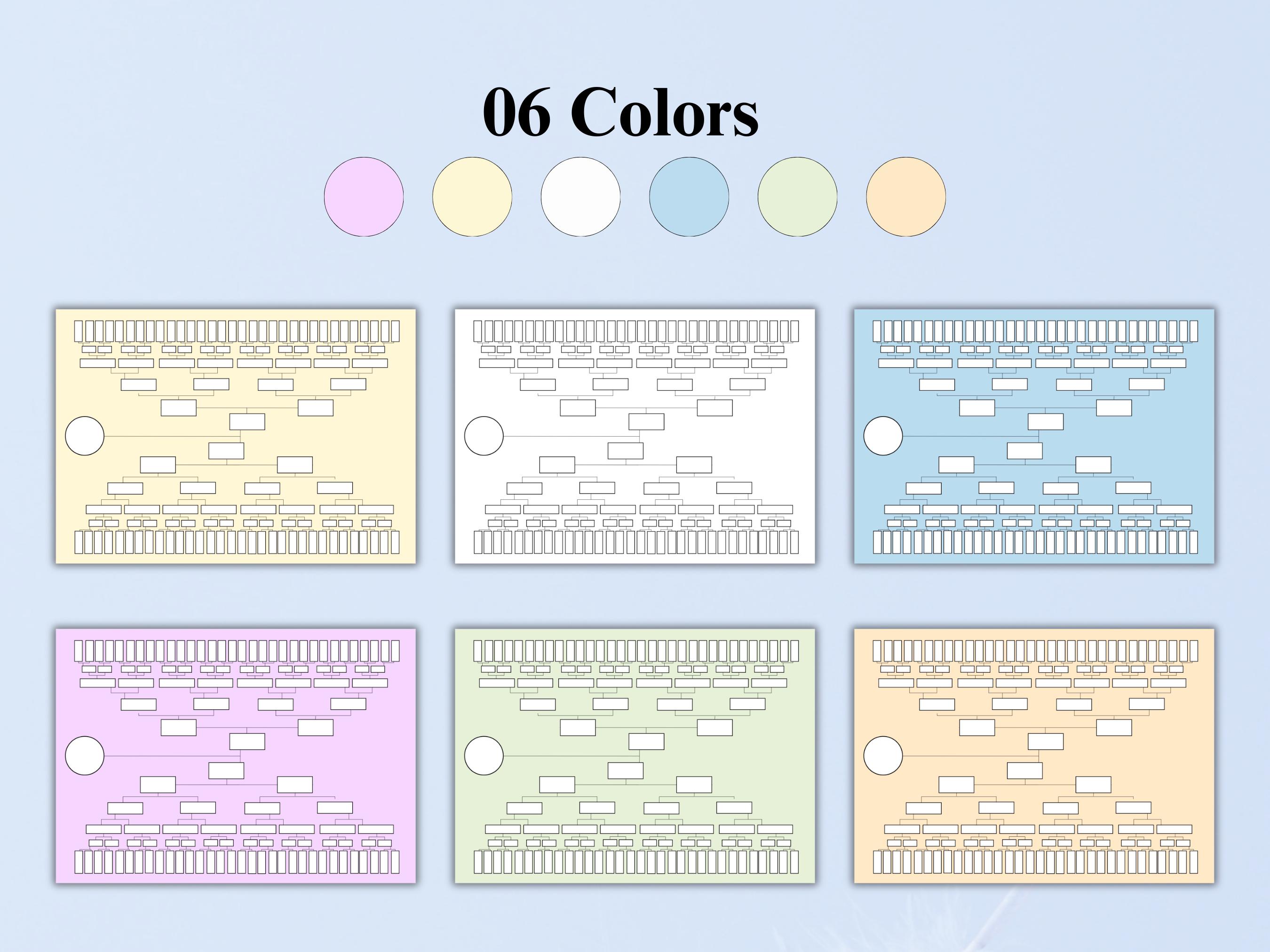 Family Tree Template Printable | 7 Generation Family Tree Chart ...