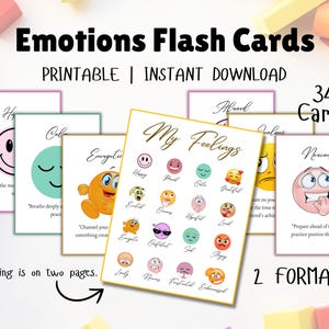 Emotion Flashcards & Feelings Posters, Calm Down Corner Tools, Social Emotional Learning Resources, Zones of Regulation, Emotional Awareness