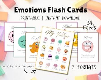 Emotion Flashcards & Feelings Posters, Calm Down Corner Tools, Social Emotional Learning Resources, Zones of Regulation, Emotional Awareness