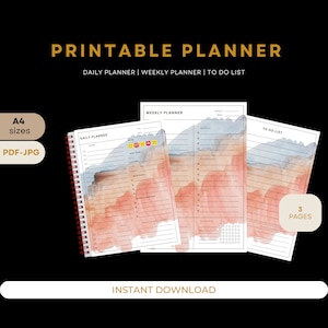 Daily Weekly Planner Printable| to Do List| Planner Bundle | Weekly ...