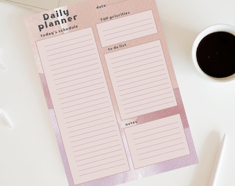Tagesplaner, tägliche Agenda, Produktionsplaner, Aufgabenliste, Tagesplaner, Büroplaner, Notizen, Schreibtischplaner