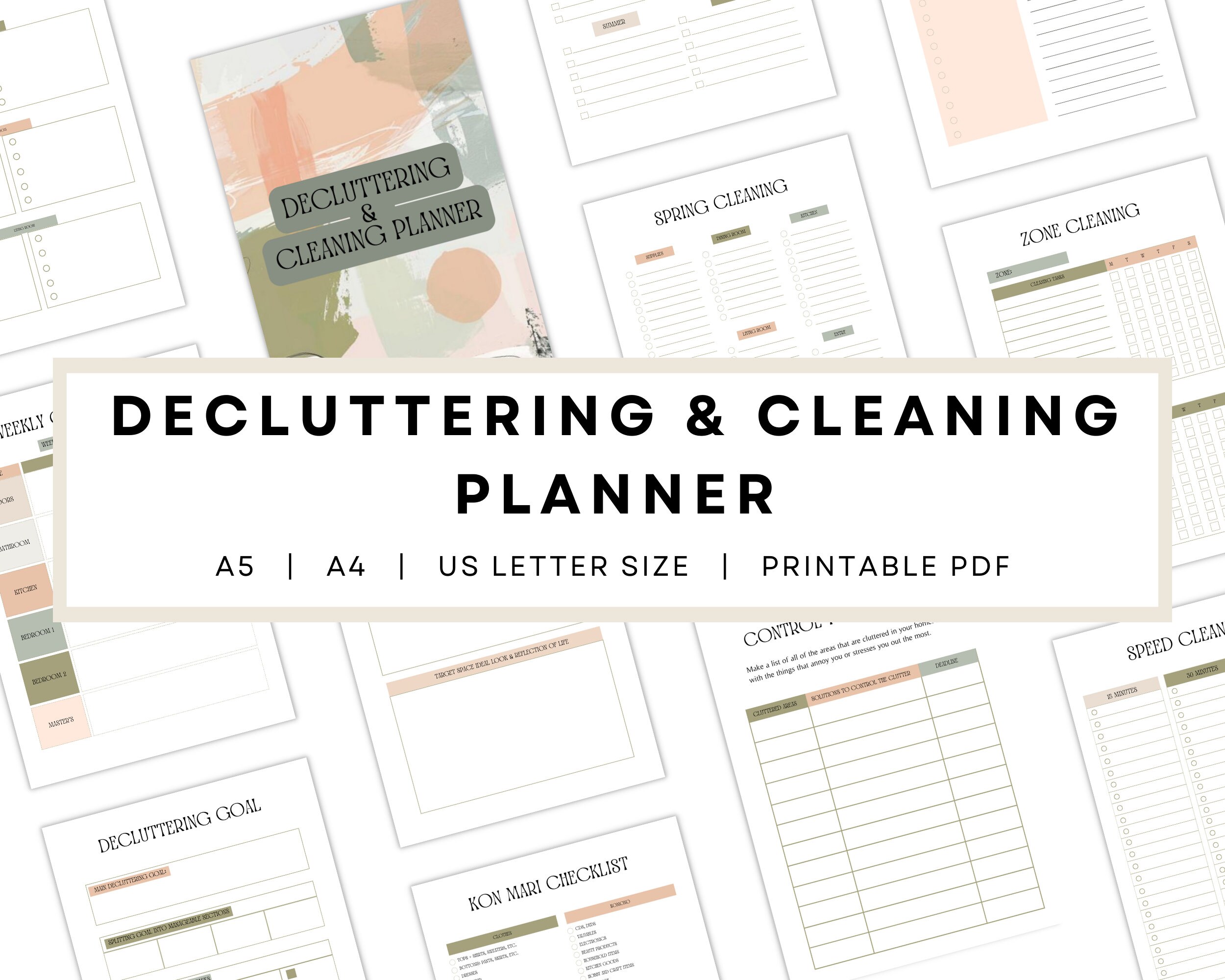 Declutter Planner, Declutter Checklist, Cleaning Schedule Checklist ...