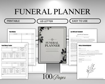 End Of Life Planner | Emergency Binder | Just In Case Printable | Funeral Planning Binder | Household Organizer | Legacy Journal PDF