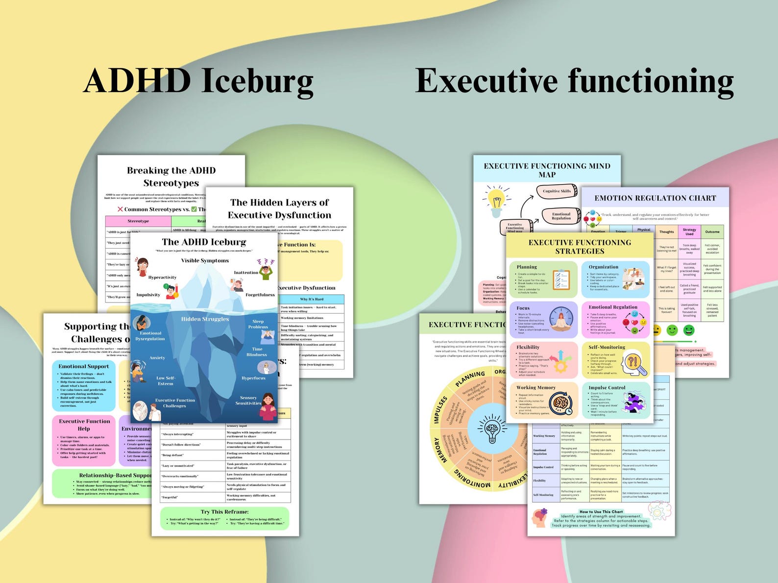 ADHD Executive Functioning Mega Bundle | 132+ Page ADHD Planner ...