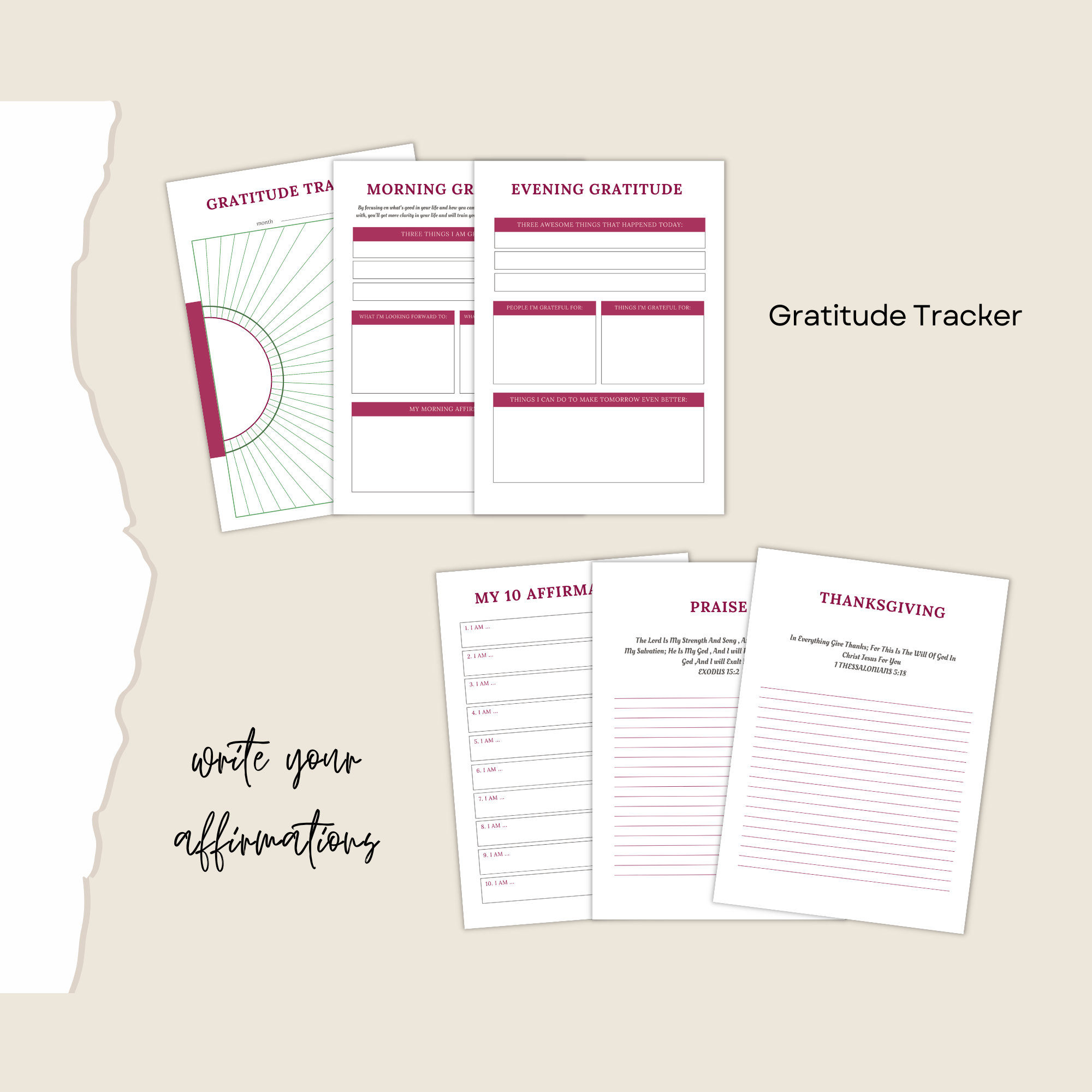 Prayer Journal | Bible Study | Gratitude Journal | Digital Planner ...