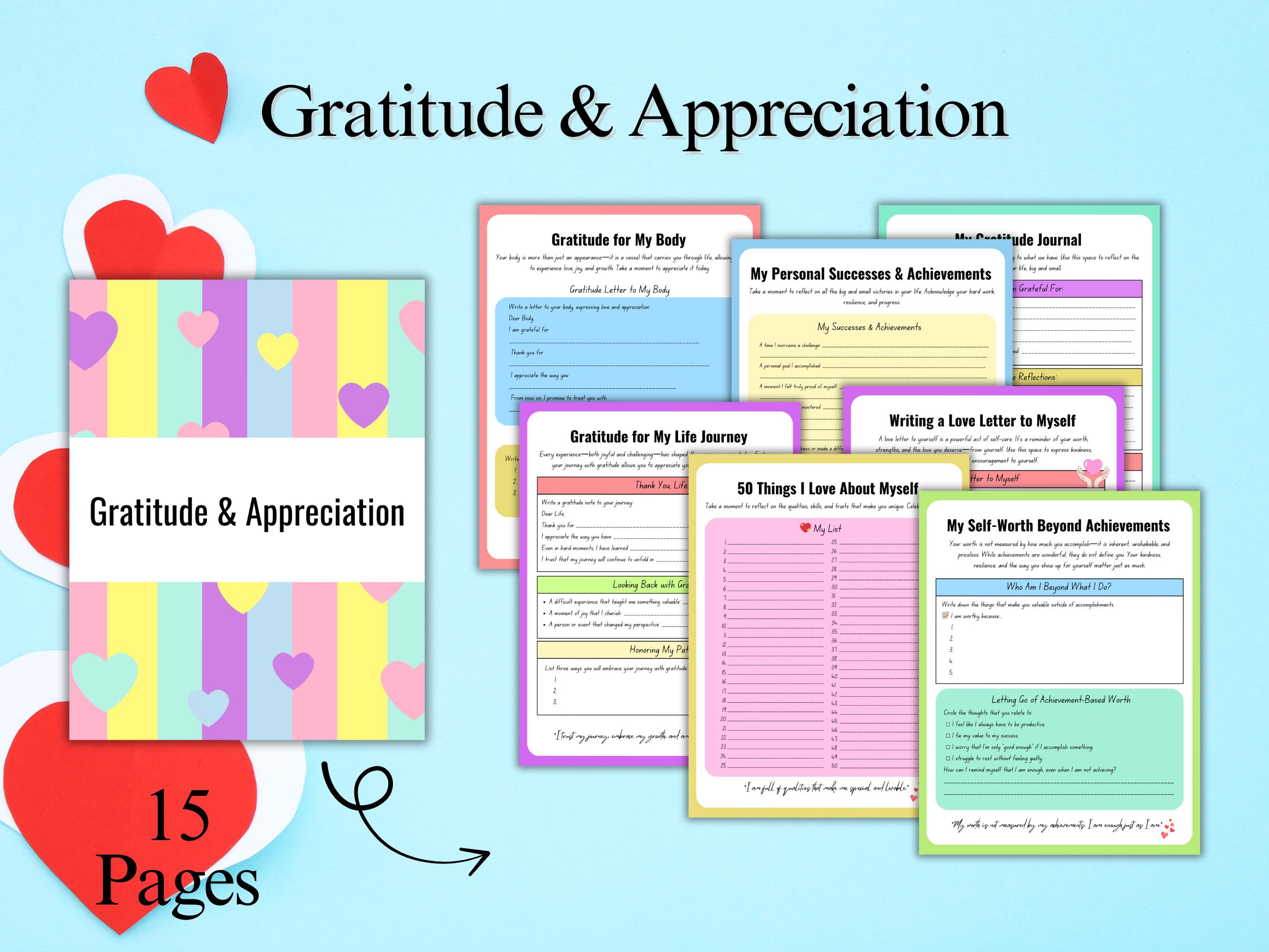 Self Love Workbook, Self Care Journal, Personal Growth Planner Mental ...