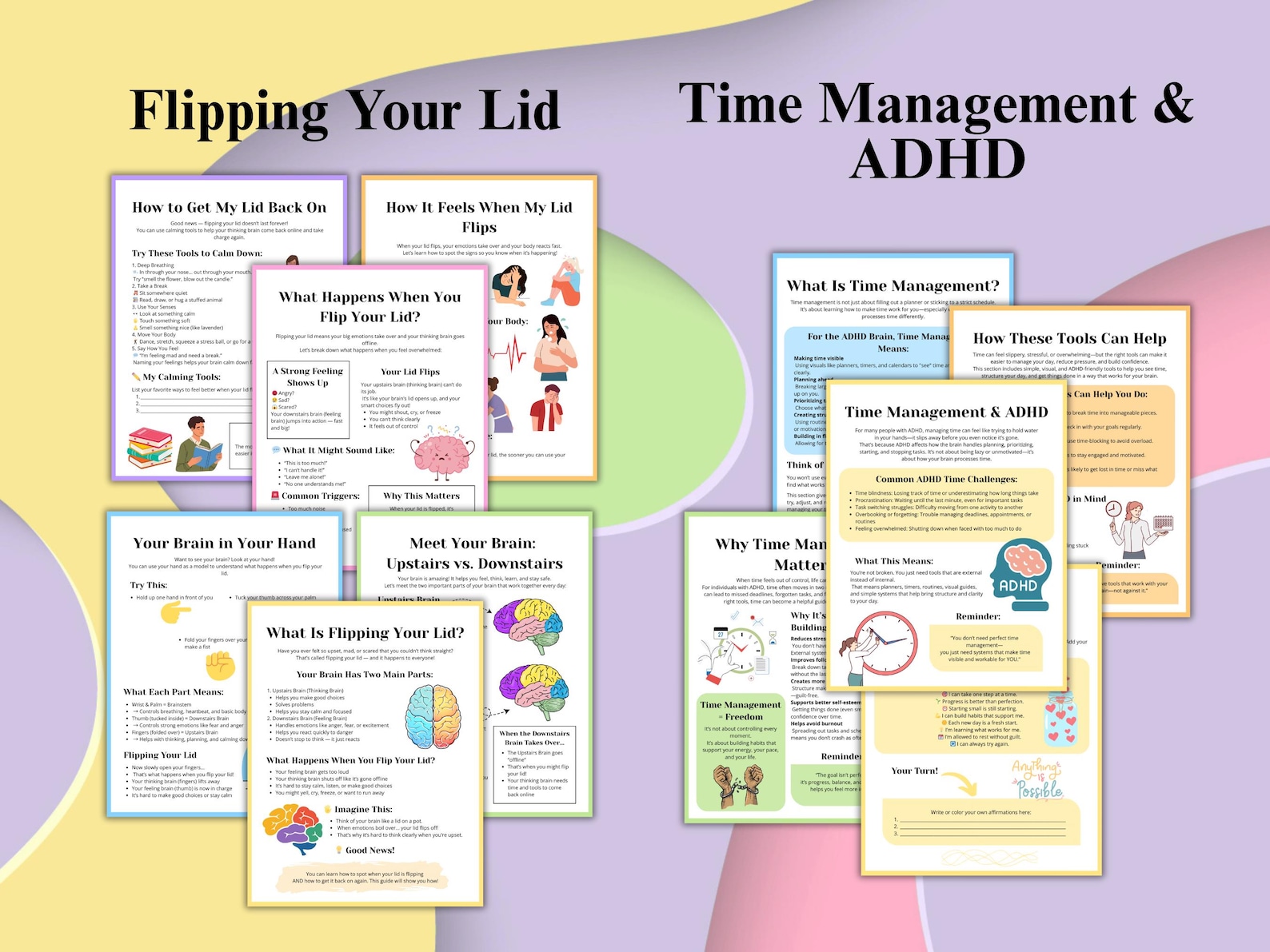 ADHD Executive Functioning Mega Bundle | 132+ Page ADHD Planner ...