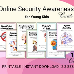 Online Flash Cards voor beveiliging en pesten voor jonge kinderen, tool voor cyberpesten en pesten voor studenten, bronnen voor docenten en begeleiders