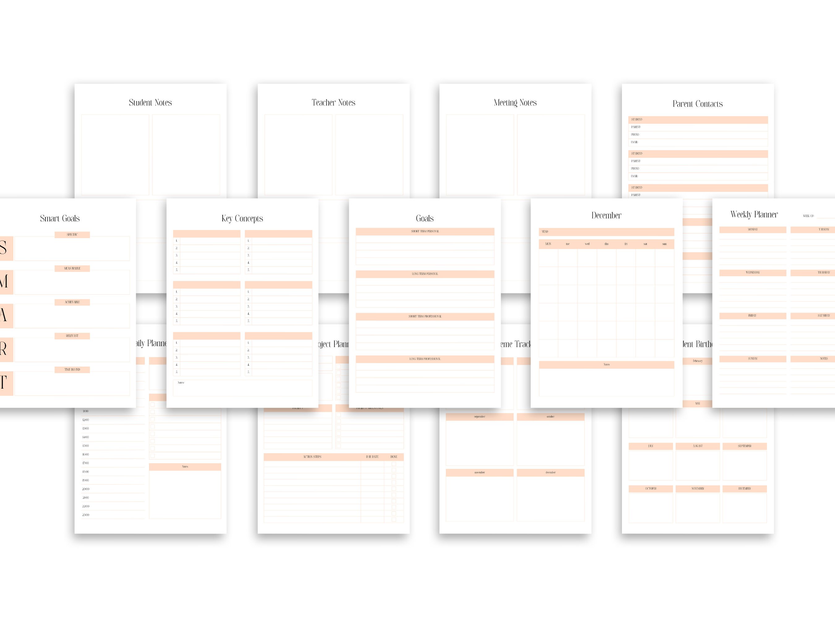 Teacher Planner Printable 2024-2025,lesson Planner, School Planner ...