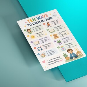 Emotional regulation and coping skills printable cards for children with ADHD.
