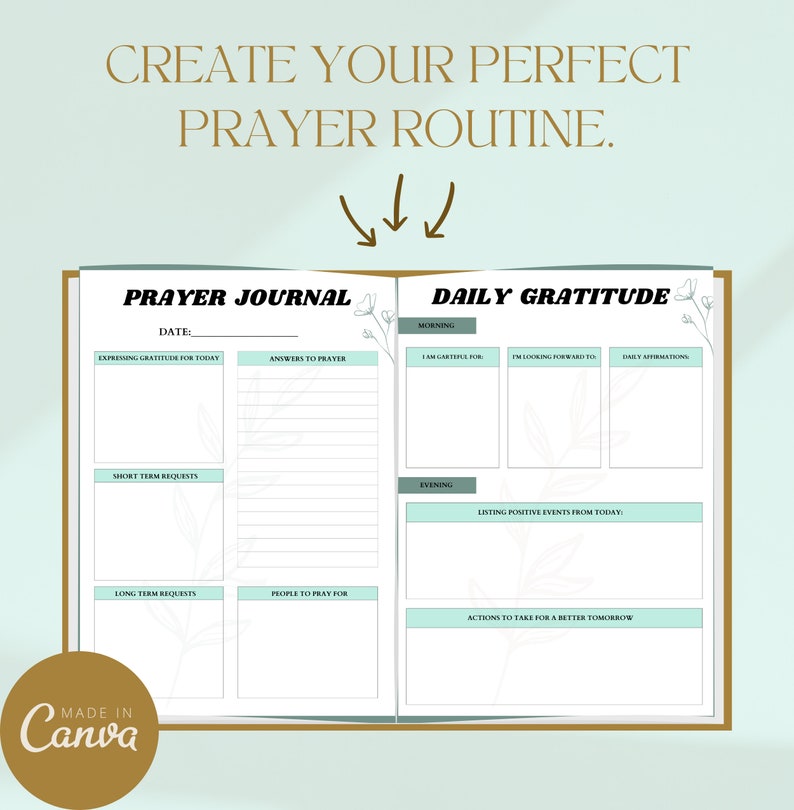 Prayer Journal | Bible Study | Gratitude Journal | Digital Planner ...
