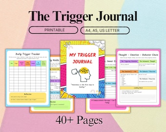Trigger Journal Printable | Emotional Awareness Workbook | Mental Health Tracker | CBT Tools | Inner Child Journal | A4 A5 US Letter PDF