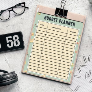Monthly Budget Planner Printable, Budget Tracker, Finance Overview, Instant Download, Finance Tracker, Finance Planner, printable budget