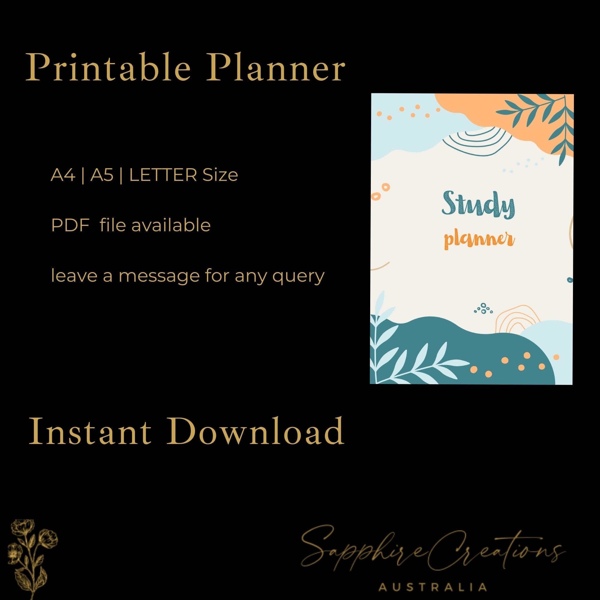Printable Student Planner Bundle, Adhd Study Planner, Academic Planner ...