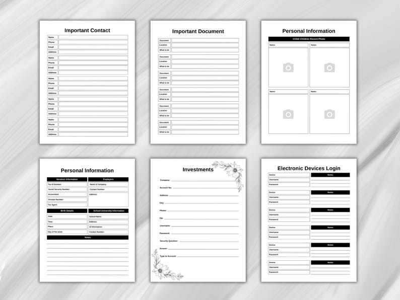 Funeral Planner | Final Wishes Binder | End of Life Planner | 40+ Printable Pages | A4 A5 US Letter | Last Will and Testament image 3