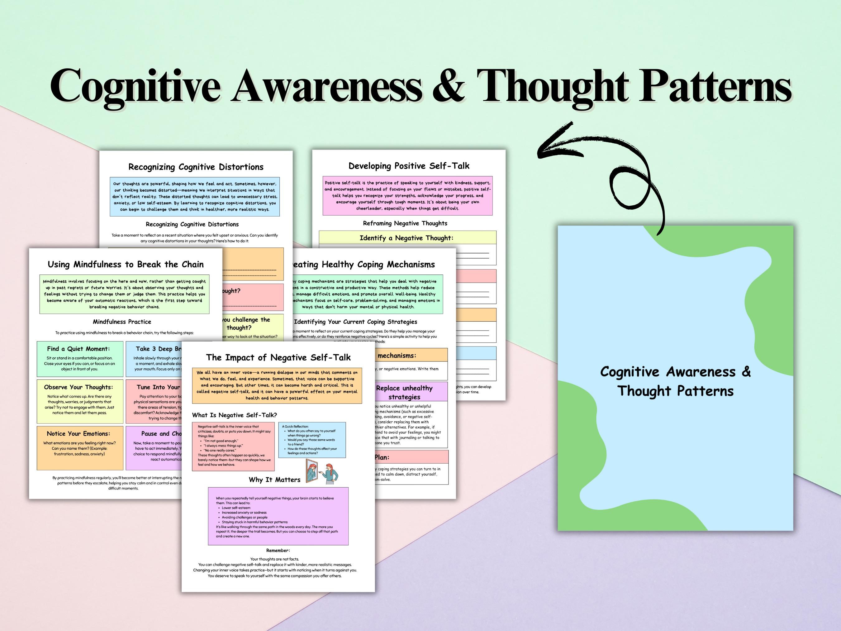 Behavior Chain Analysis Printable | DBT & CBT Therapy Worksheets | Self ...