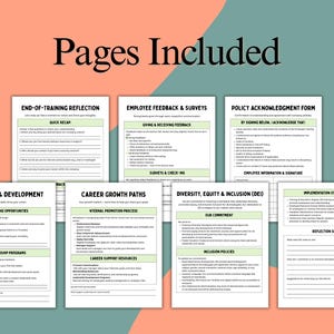 Employee Training Manual Printable | Onboarding Template for New Hires ...