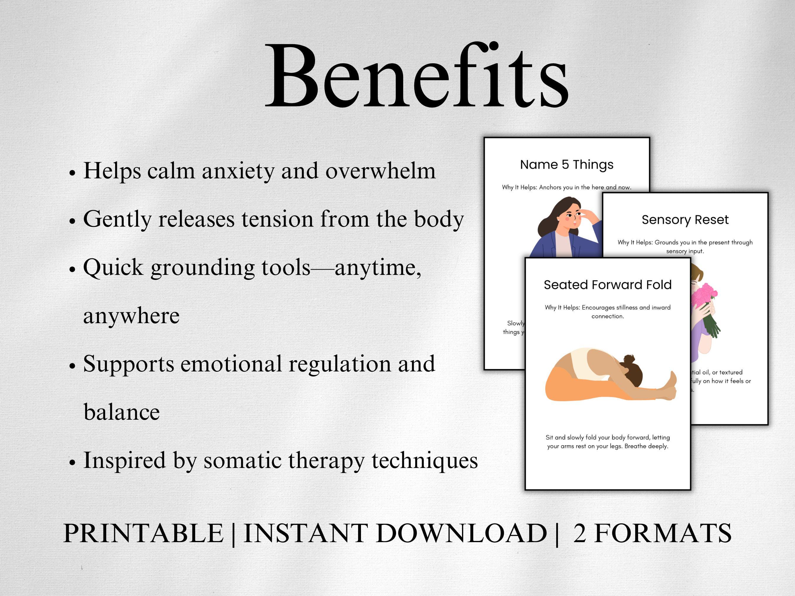 Somatic Coping Skills Therapy Cards, Nervous System Regulation Tools ...