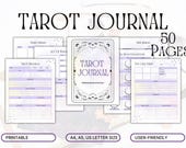 Tarot Journal Printable, Tarot Spreads, Daily Tarot Journal, Tarot Workbook, Tarot Planner Diary, Witchy Grimoire Journal Pages