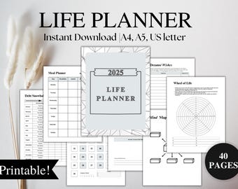 Life Planner Printable, Haushalt & Produktion (PDF), Haushaltsbudget, ADHS Planer, Planer Tagesplaner, Wochenplanung