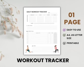 Workout-Tracker, tägliches Workout-Tracker, Wochenplaner, Workout-Tracker, Fitness-Planer, Aktivitätstracker, Workout-Tracker