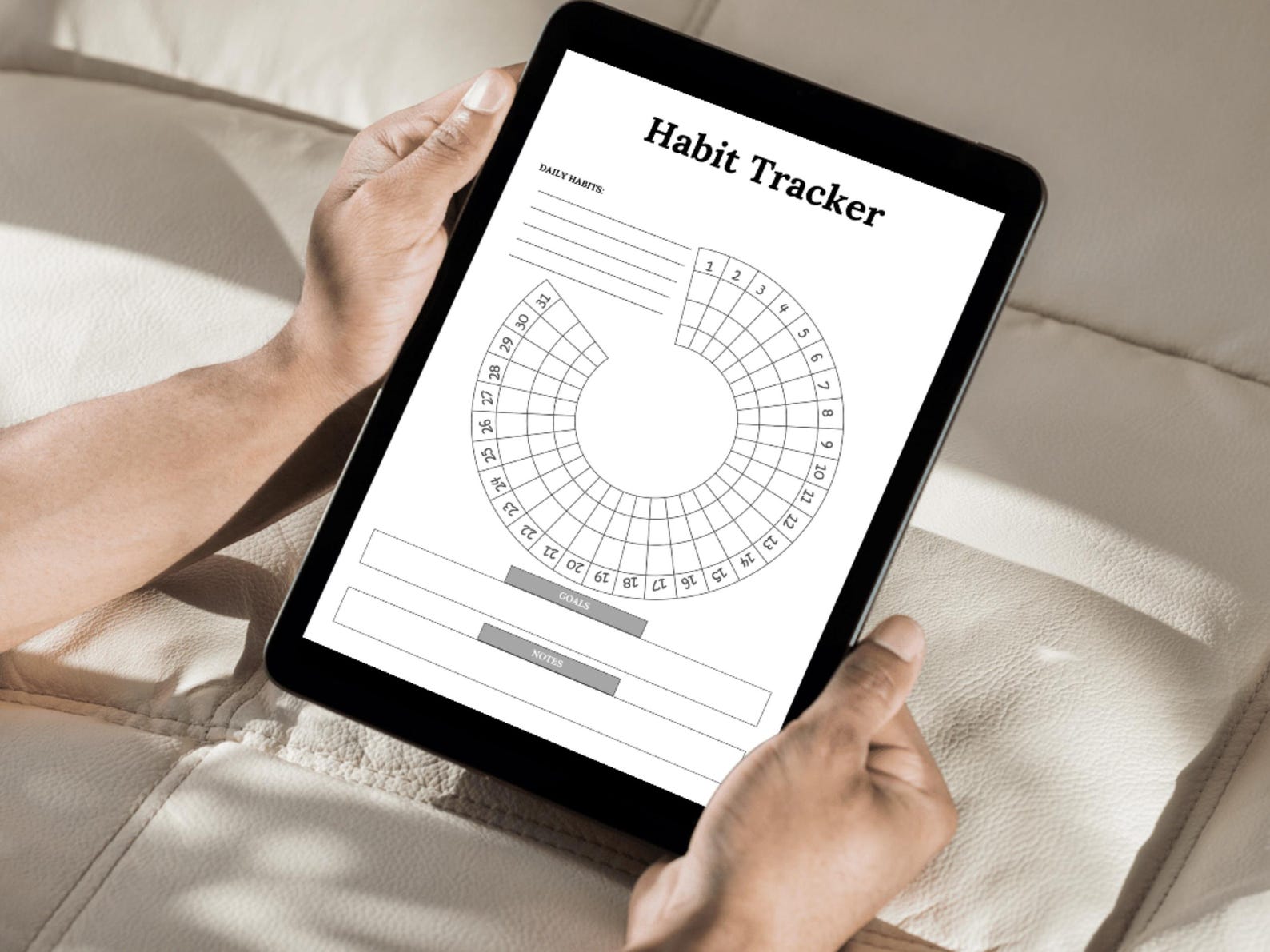 Printable Circle Habit Tracker, Monthly Goal Tracker,circle Daily ...