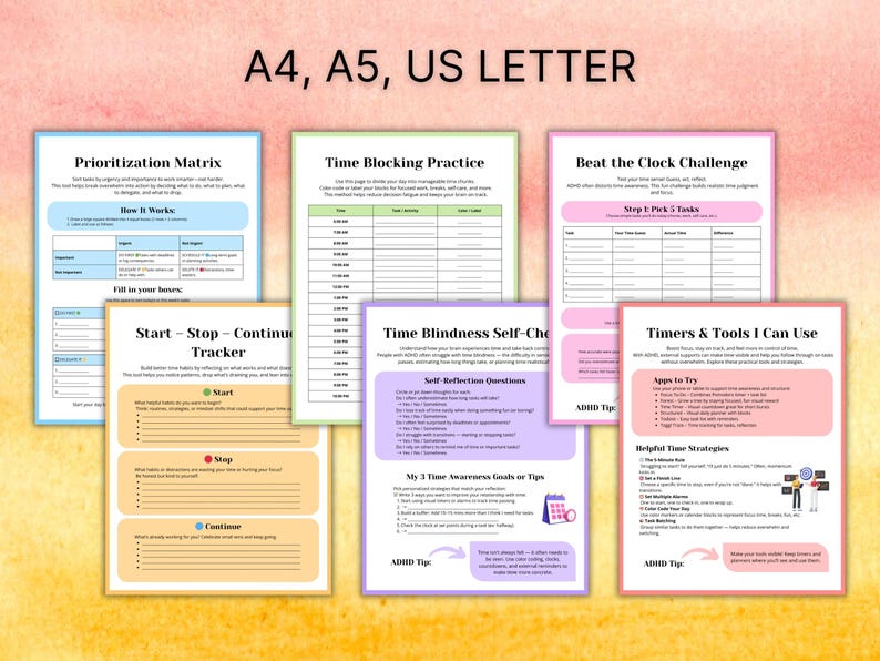 ADHD-friendly weekly and daily schedule printable
