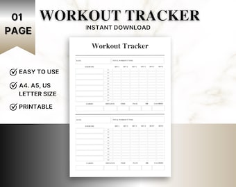 Workout-Tracker, tägliches Workout-Tracker, Wochenplaner, Workout-Tracker, Fitness-Planer, Aktivitätstracker, Workout-Tracker