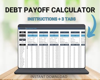 Schuldafbetalingstracker Google Spreadsheets, schuldlawinecalculator, schuldensneeuwbal, schuldenvrije planner Leningtracker Creditcarduitbetaling