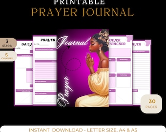Prayer Journal | Daily Devotional Planner Printable (PDF)